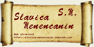 Slavica Menenćanin vizit kartica